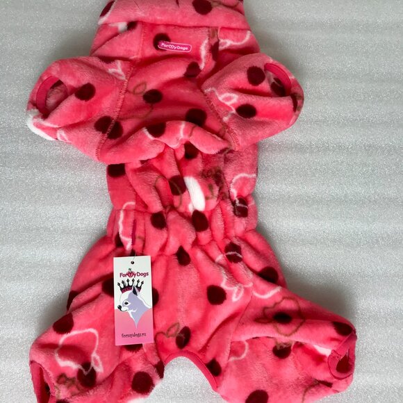 Dog Fall Winter Wear Jumpsuit Overall Coat Small Female Cut Pink NWT - Picture 11 of 12